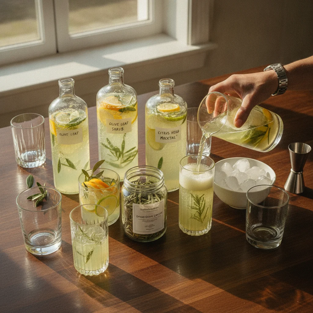olive leaf drink garnishes