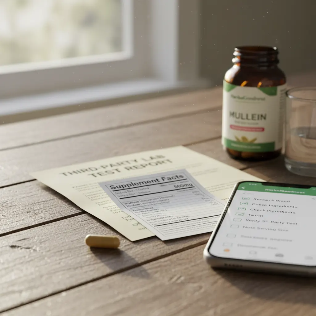 mullein extract capsules labeling