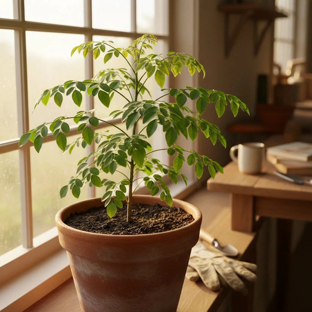 potted moringa sun balcony