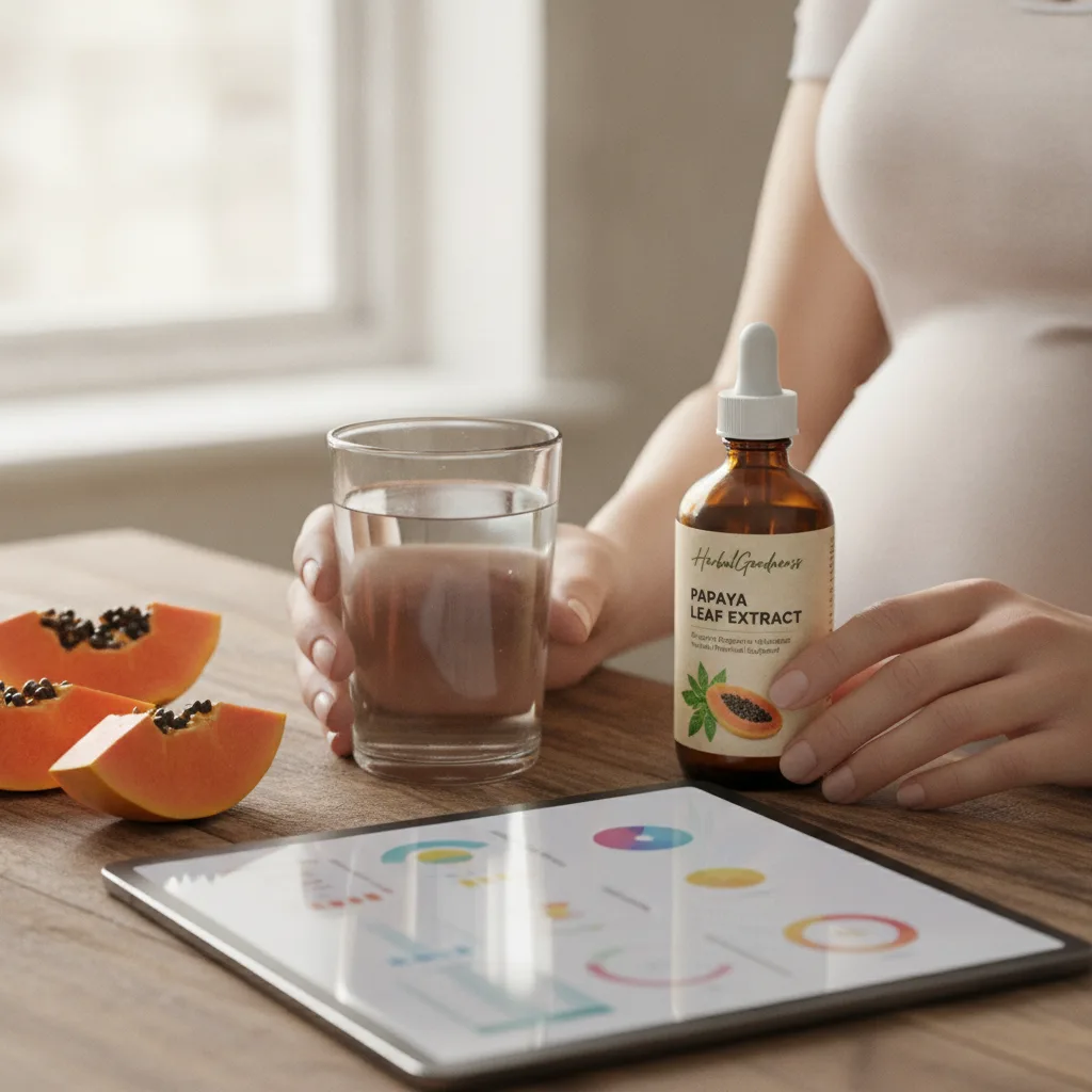 Papaya leaf extract and platelets in lab reports