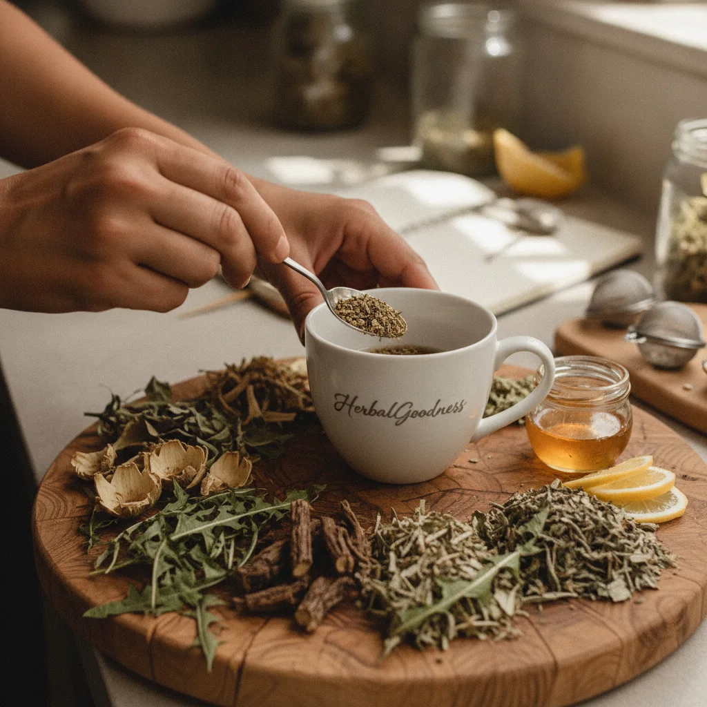 infusing herbal tea
