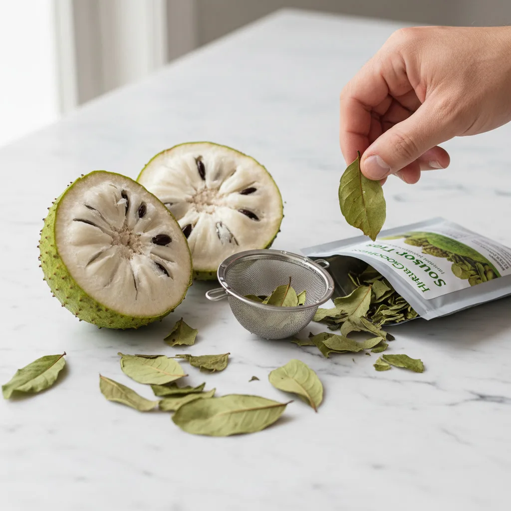 soursop leaves brewing