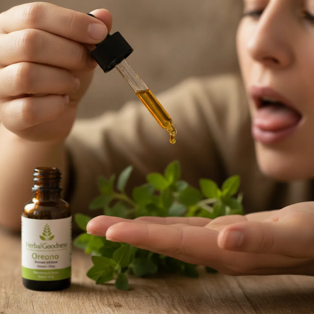 oregano-oil-dropper-under-tongue