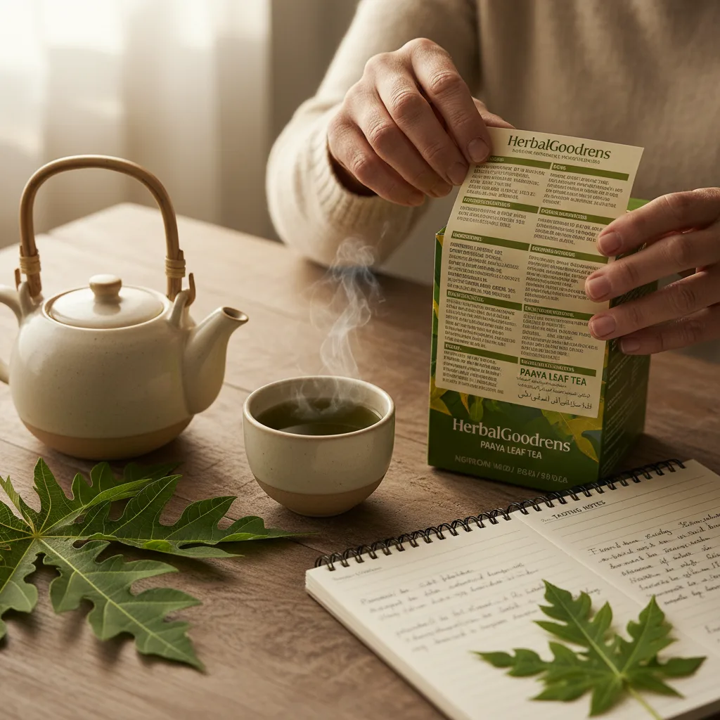 dried papaya leaf sample