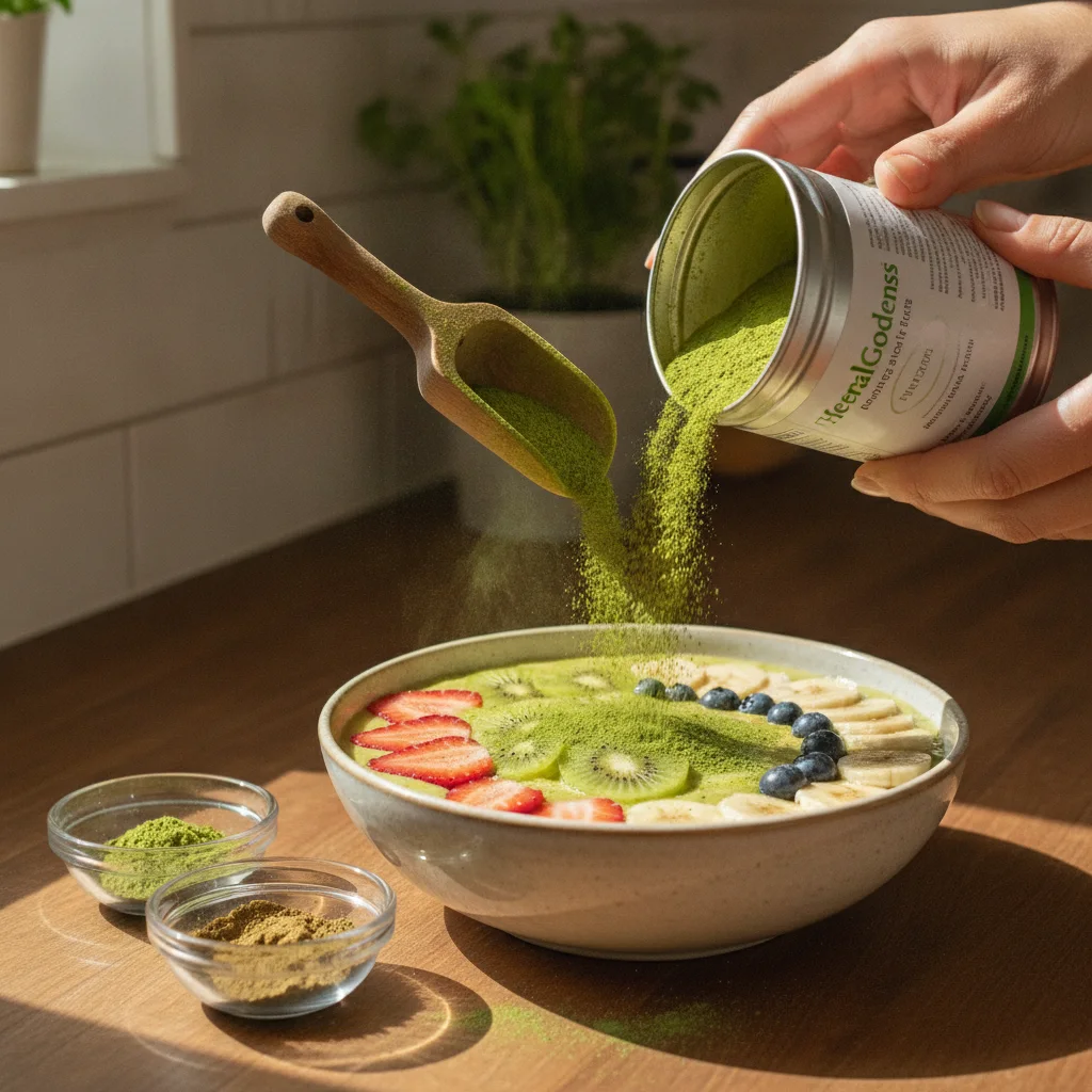 dried moringa powder