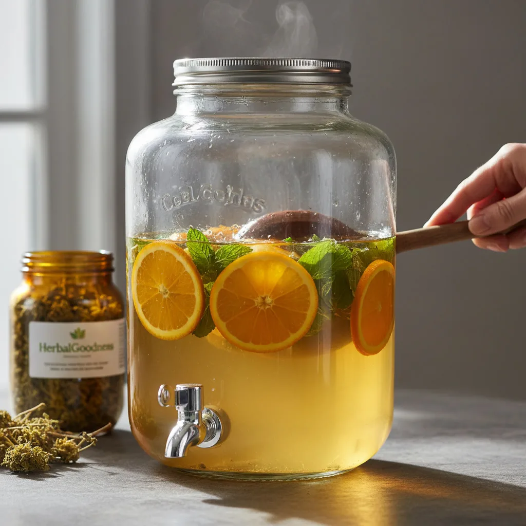 batch brewed herbal tea