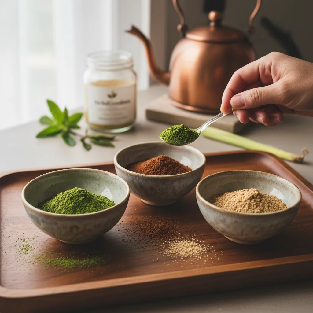 organic tea powders