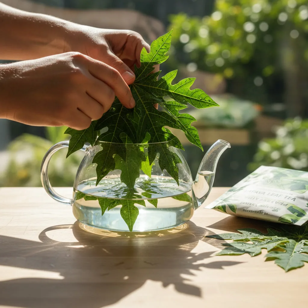 Brewed Papaya Leaf Tea