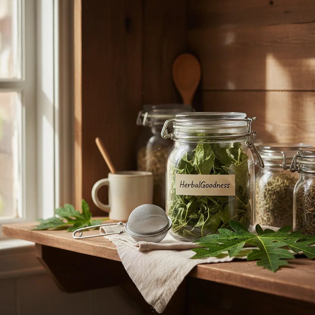 Store and enjoy papaya leaf tea