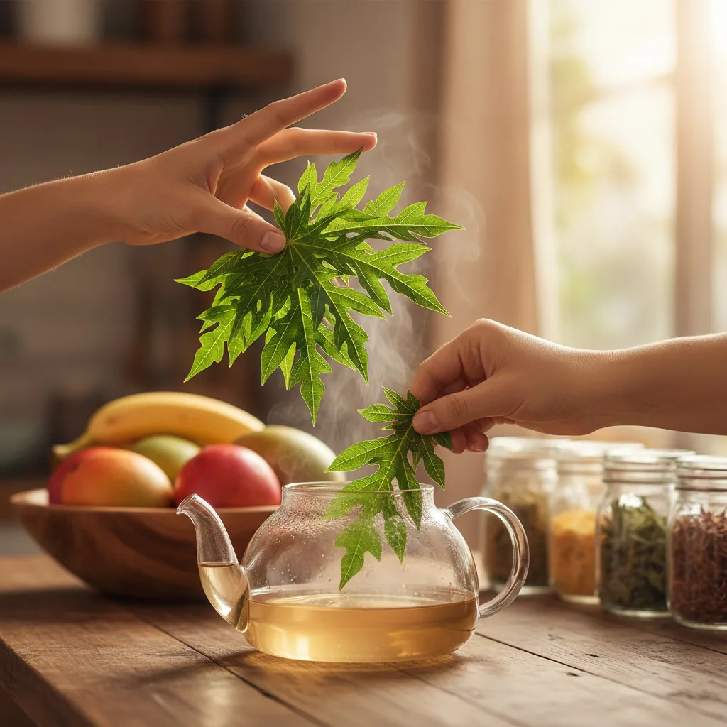 papaya leaf tea cup