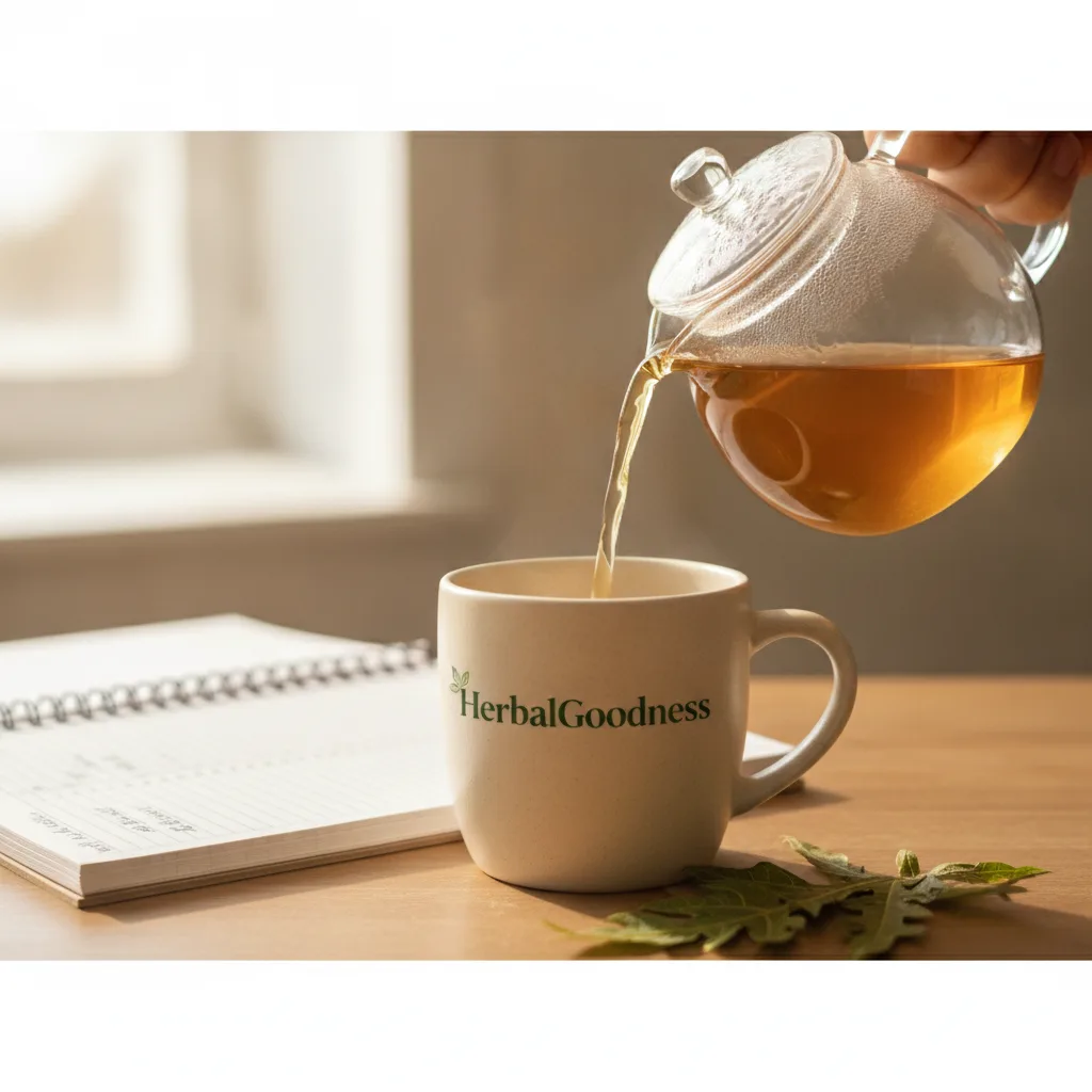 Measuring and brewing papaya leaf tea