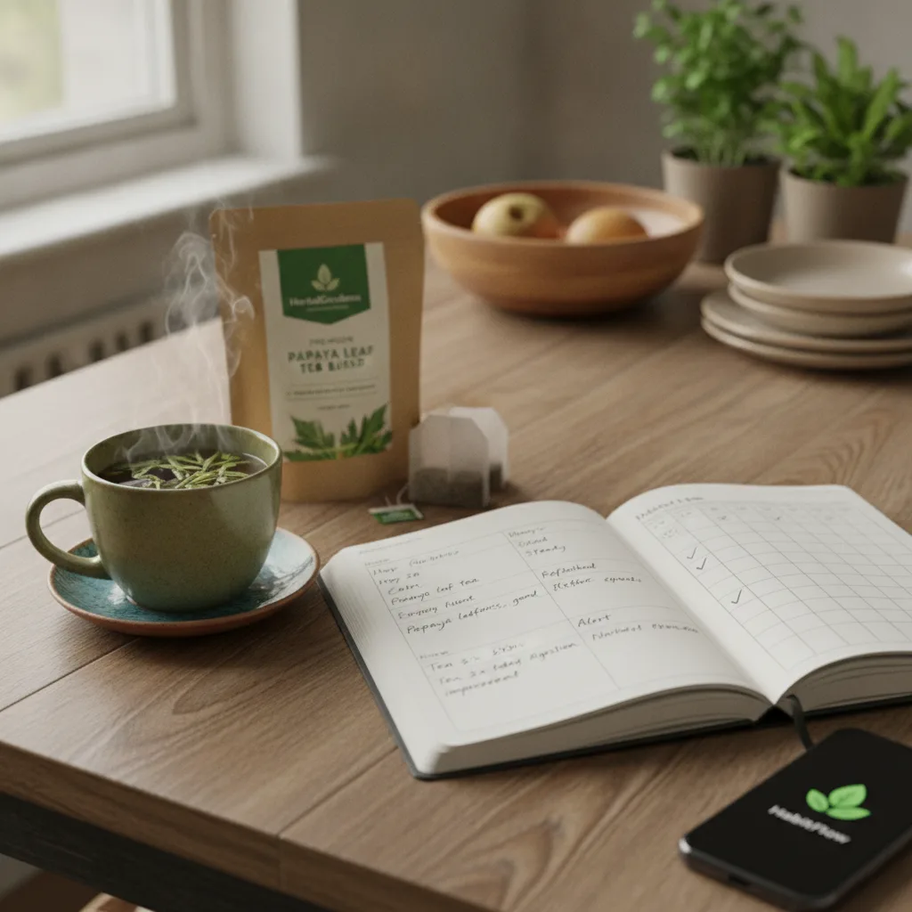 journaling tea wellness