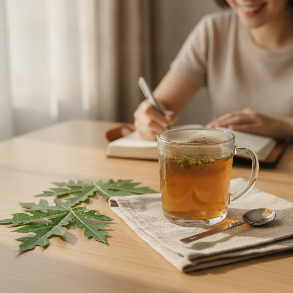 dried papaya leaf tea