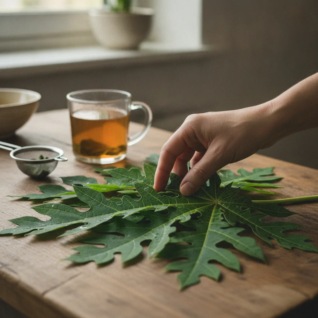 Papaya Leaf Tea and Ingredients