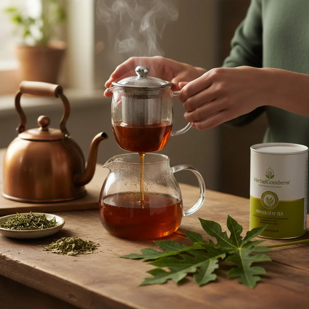 Papaya leaf brew