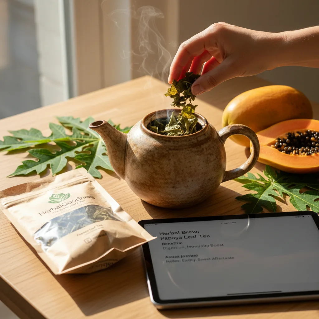 journaling papaya leaf tea experience