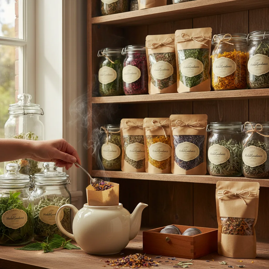 herbal tea pantry storage jars