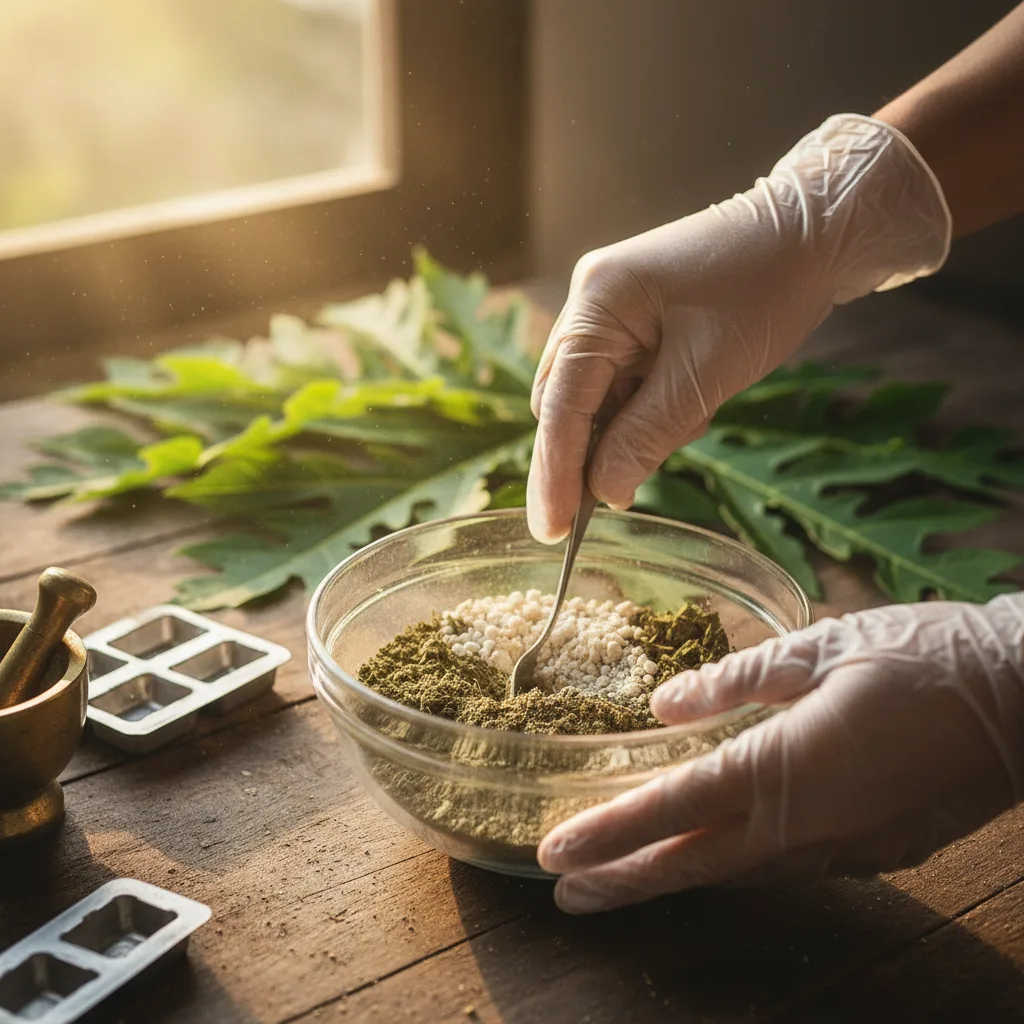 tablet creation papaya leaf
