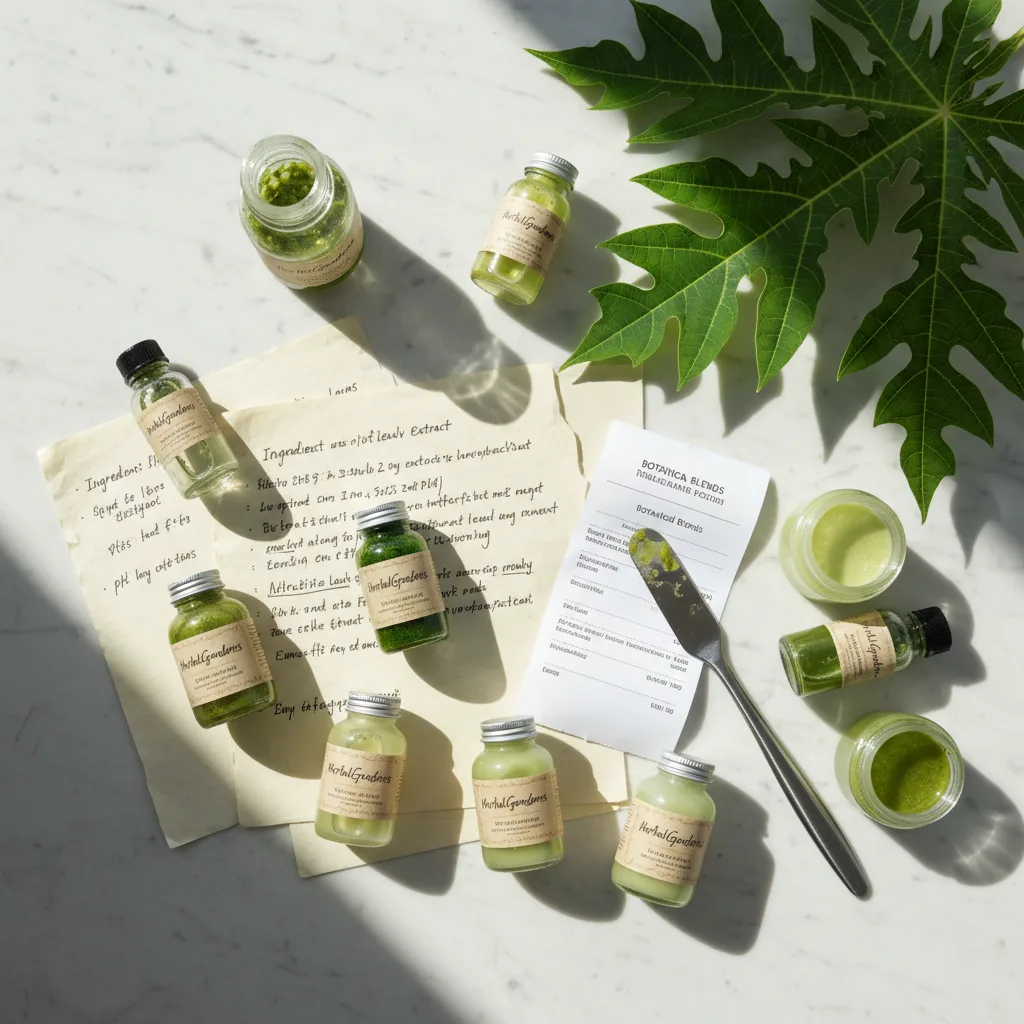 Finished Papaya Leaf Skincare Products