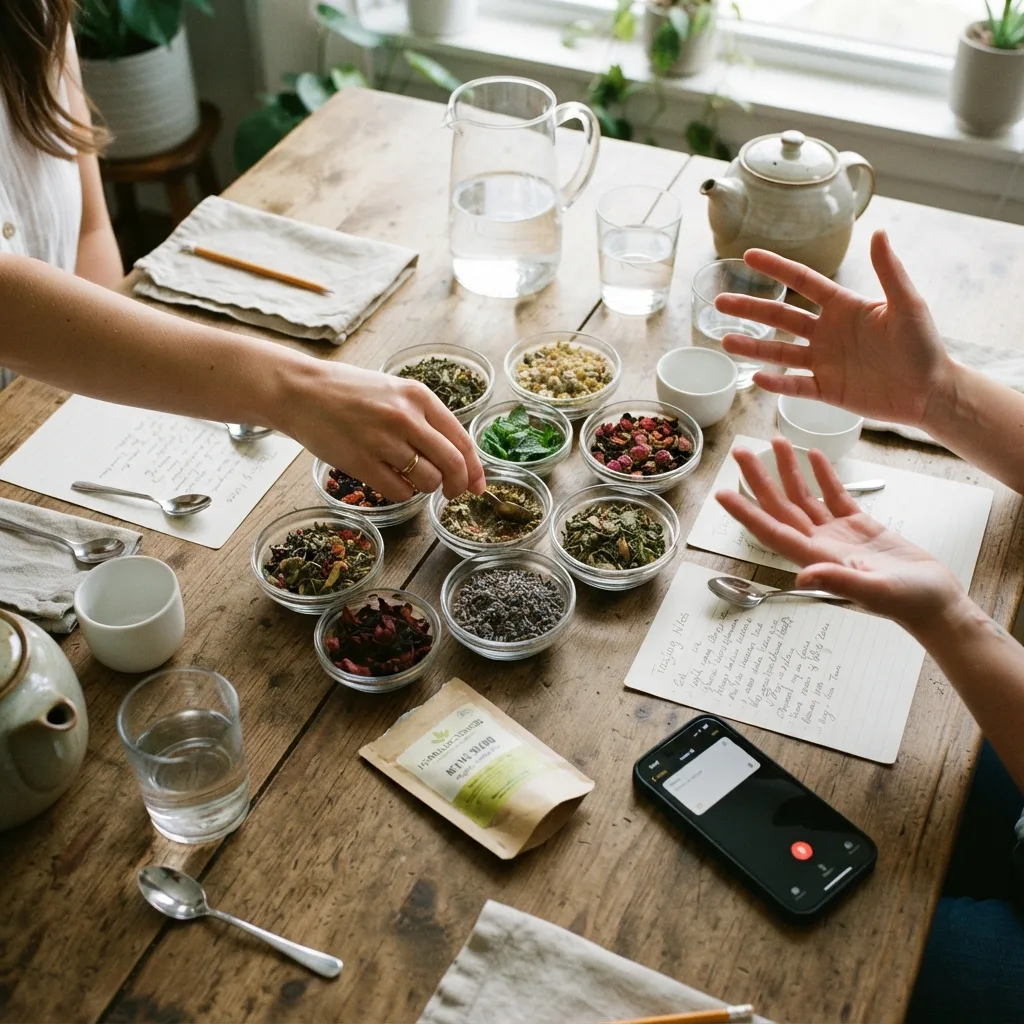 herbal tea tasting group