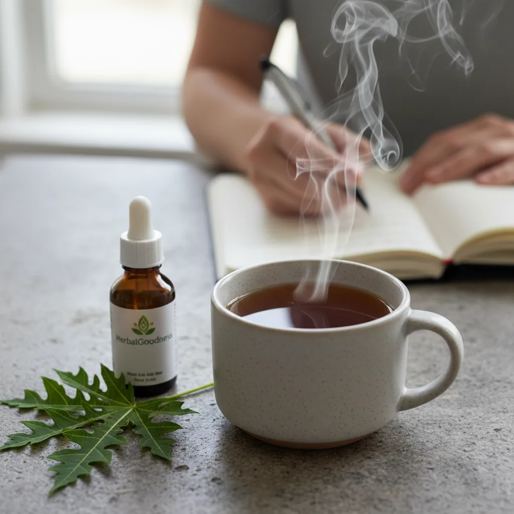 Papaya leaf extract tasting and aroma
