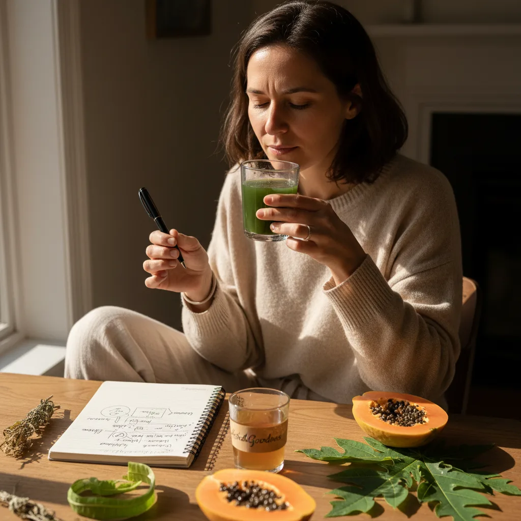 Papaya leaf juicing methods