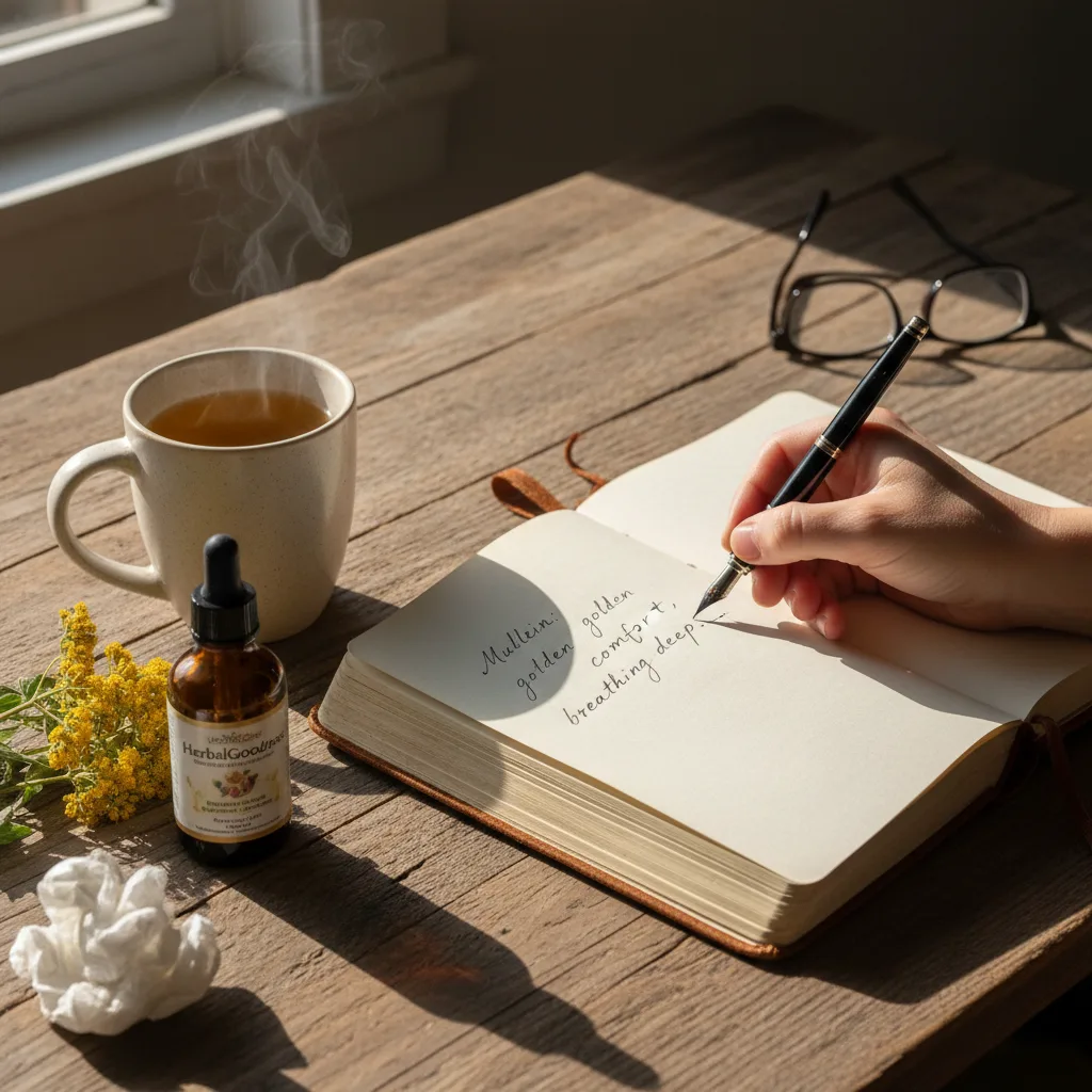 Loose-leaf mullein and tea preparation