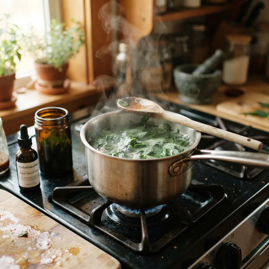 fresh papaya leaf extraction