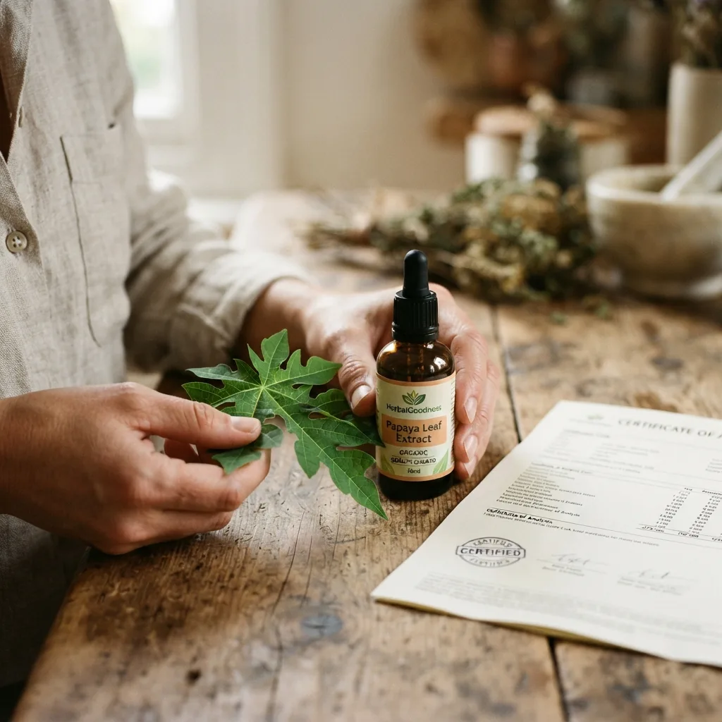 papaya leaf supplement bottles