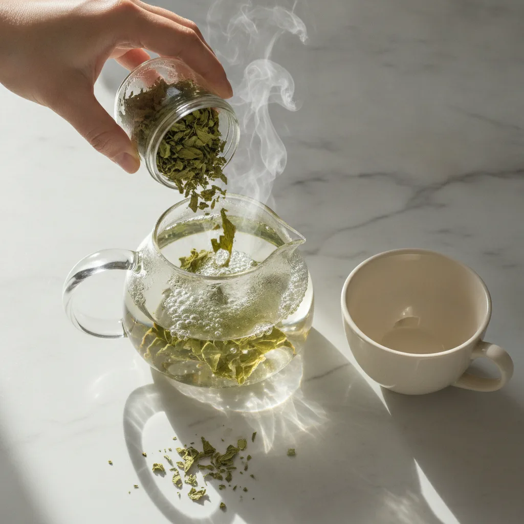 Papaya leaf tea in teacups