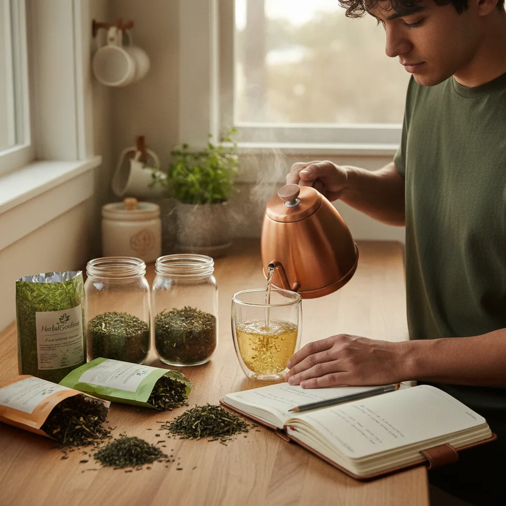 green tea selection