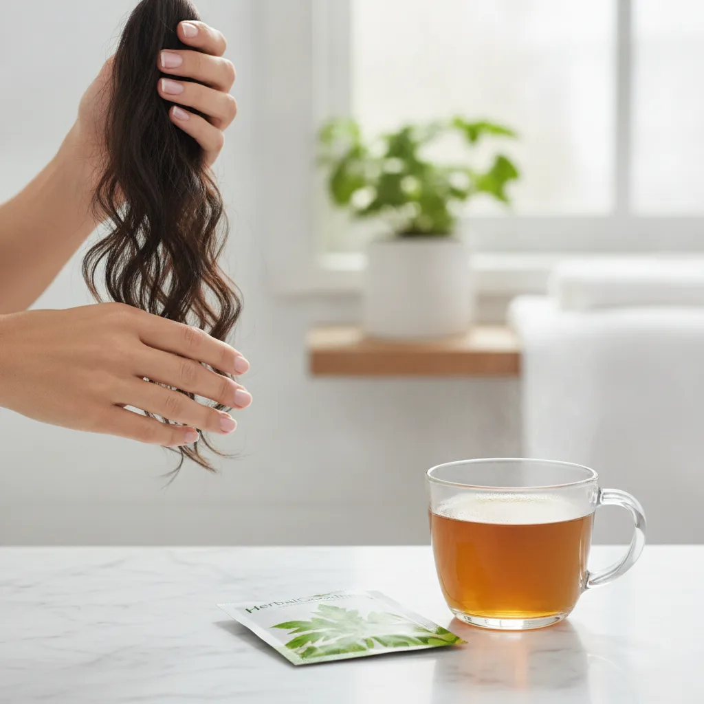 papaya leaf tea for hair - cup