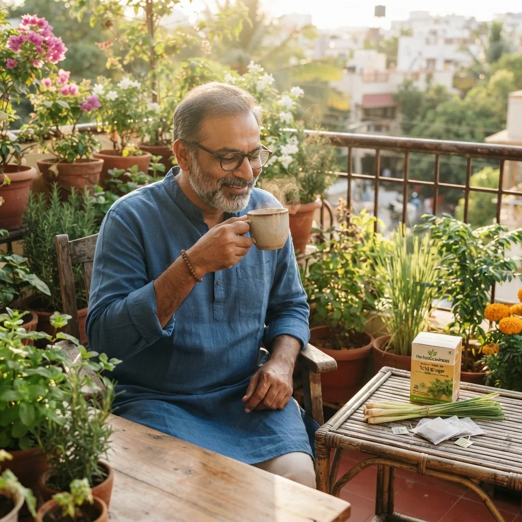 herbal tea brewing