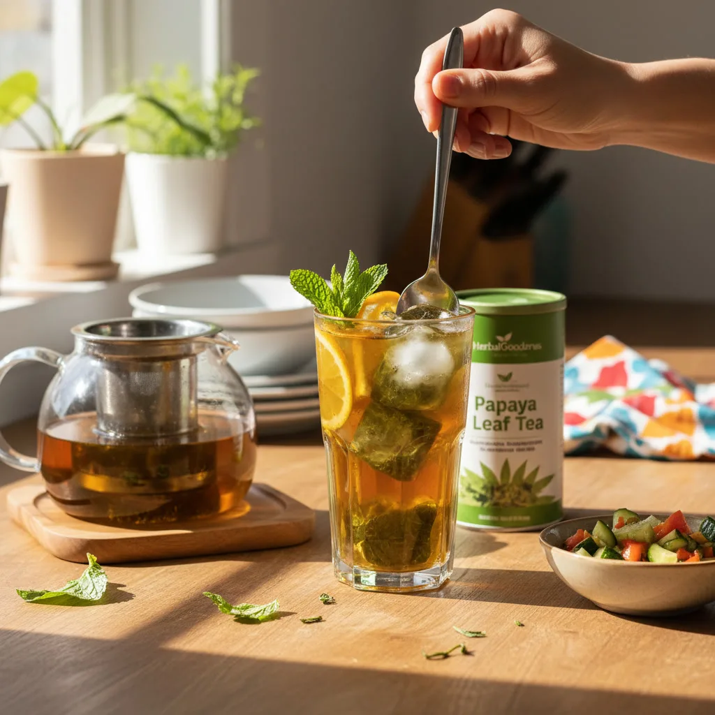 zero-waste tea storage in glass jars