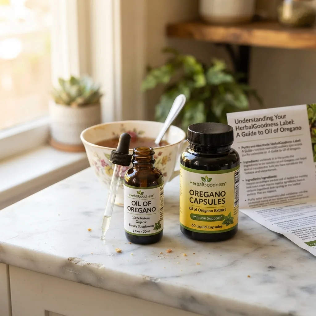 oil of oregano capsules label