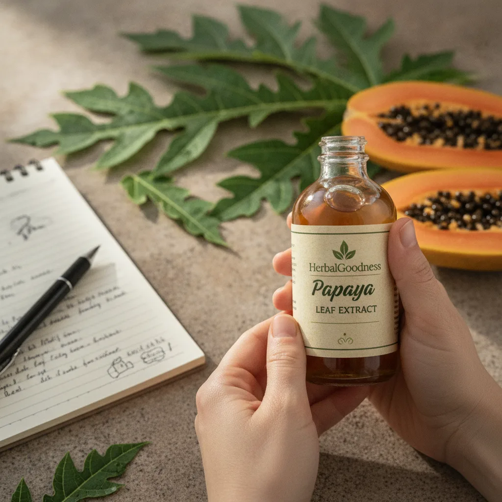 Papaya leaf supplement science