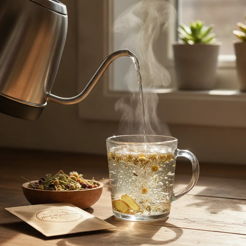 herbal tea brewing ritual