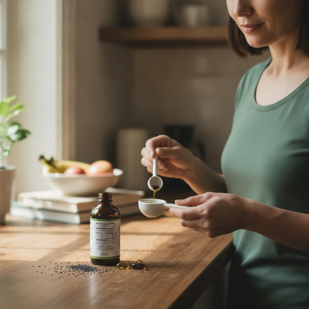 Kitchen black seed oil measurement chart