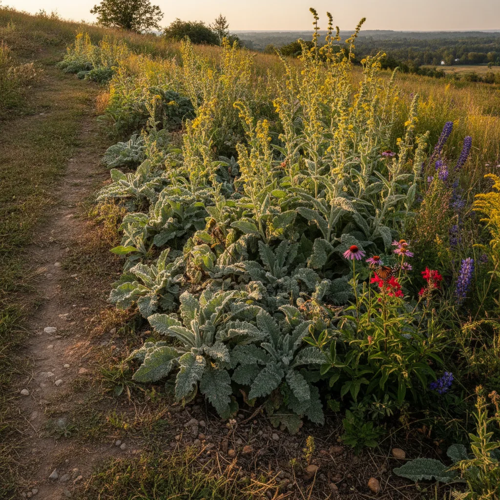 pollinators in garden mullein