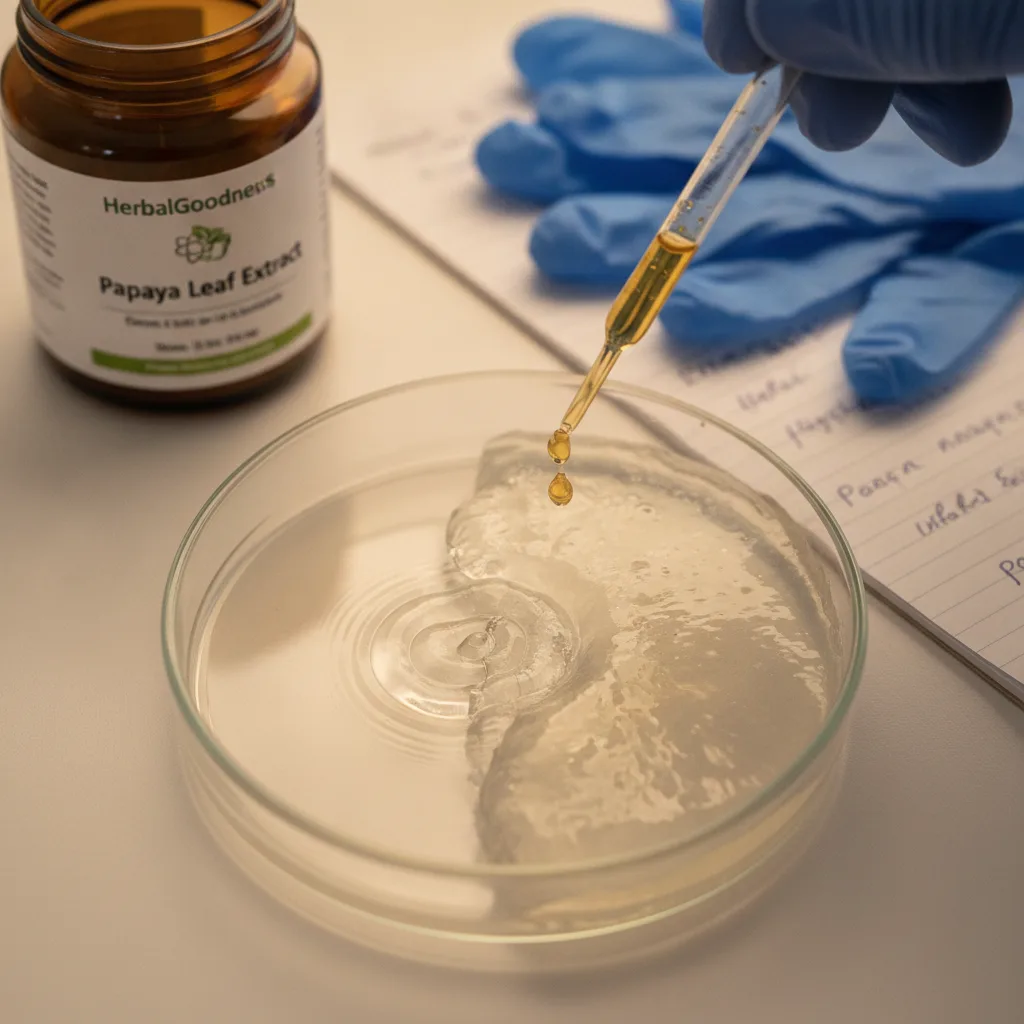 papaya-leaf-experiment-setup