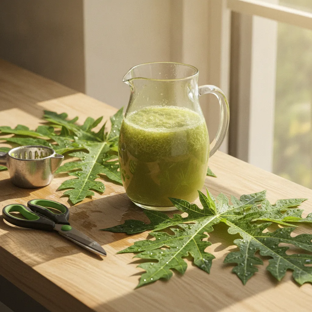 papaya leaf juicing method