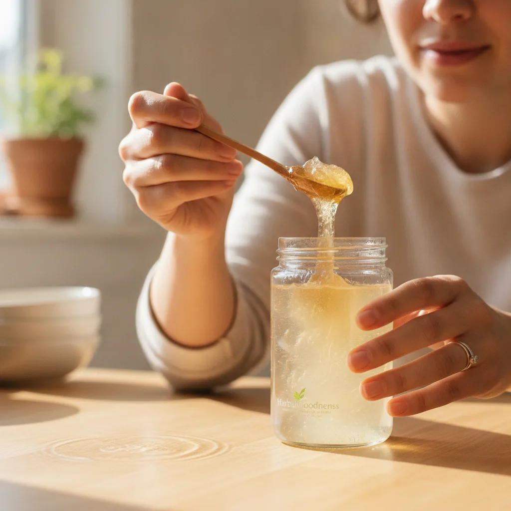 smoothie preparation with sea moss gel