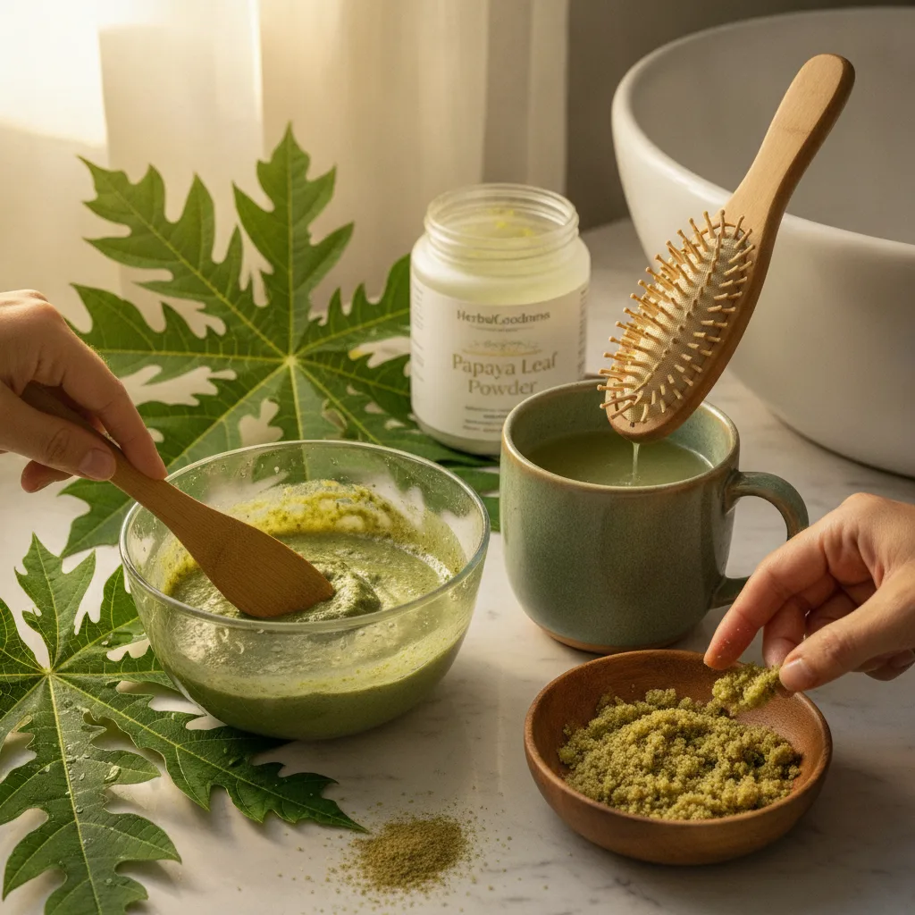 papaya leaf scalp scrub