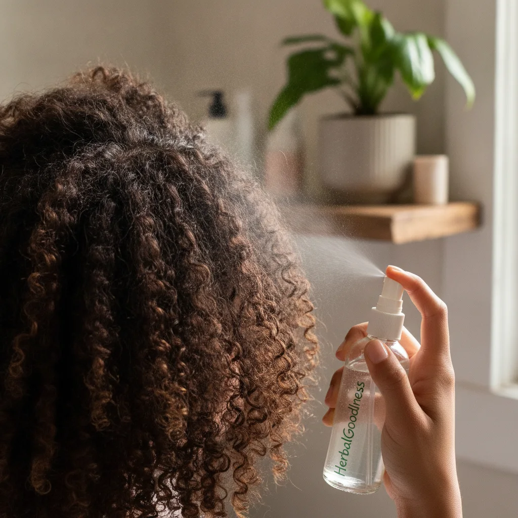 DIY Herbal Hair Rinse Setup