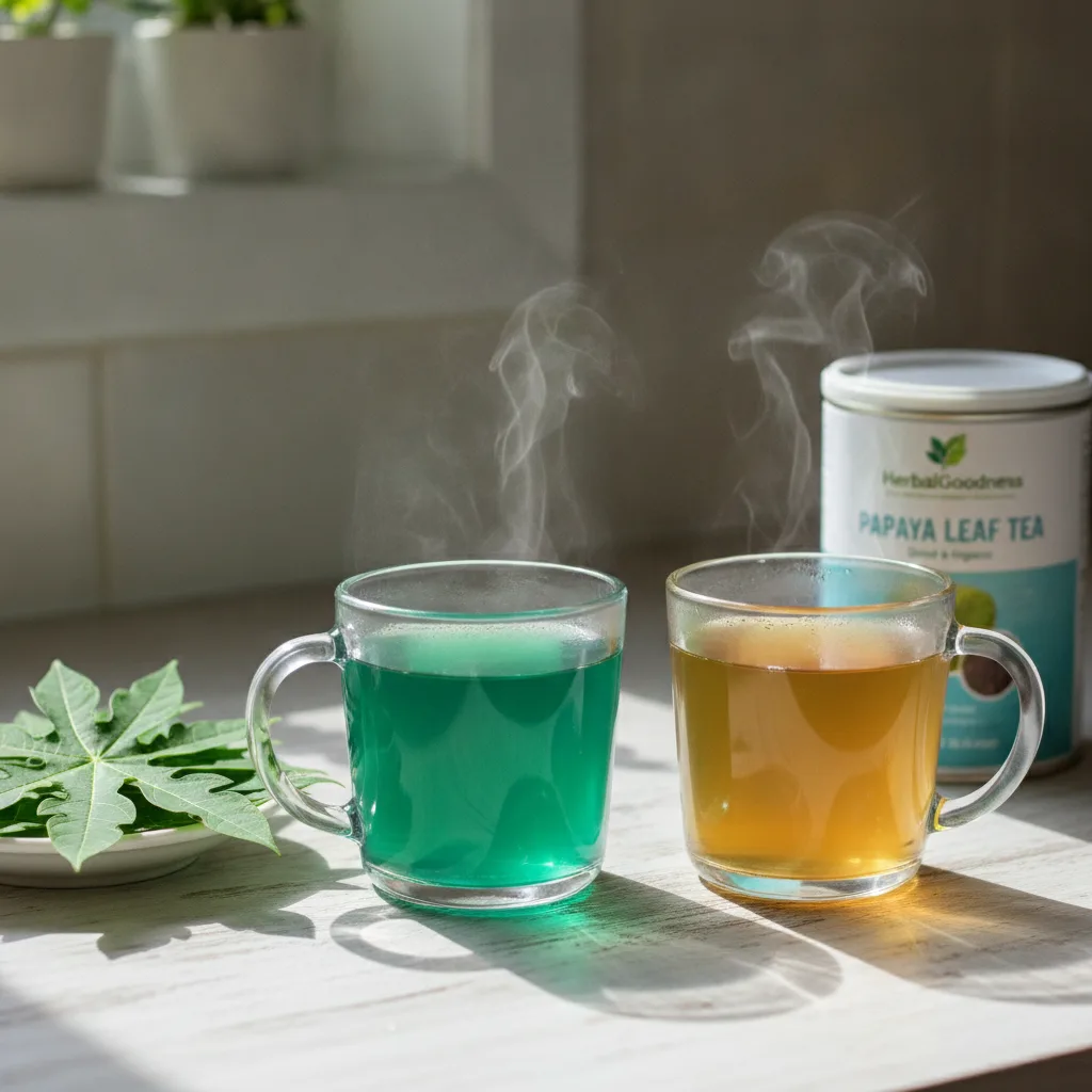 Papaya Leaf Tea Brewing