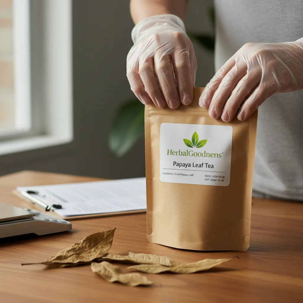 papaya leaf tea quality control