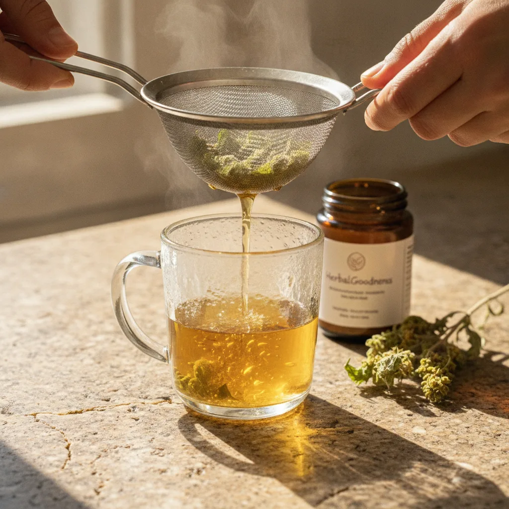brewing mullein tea