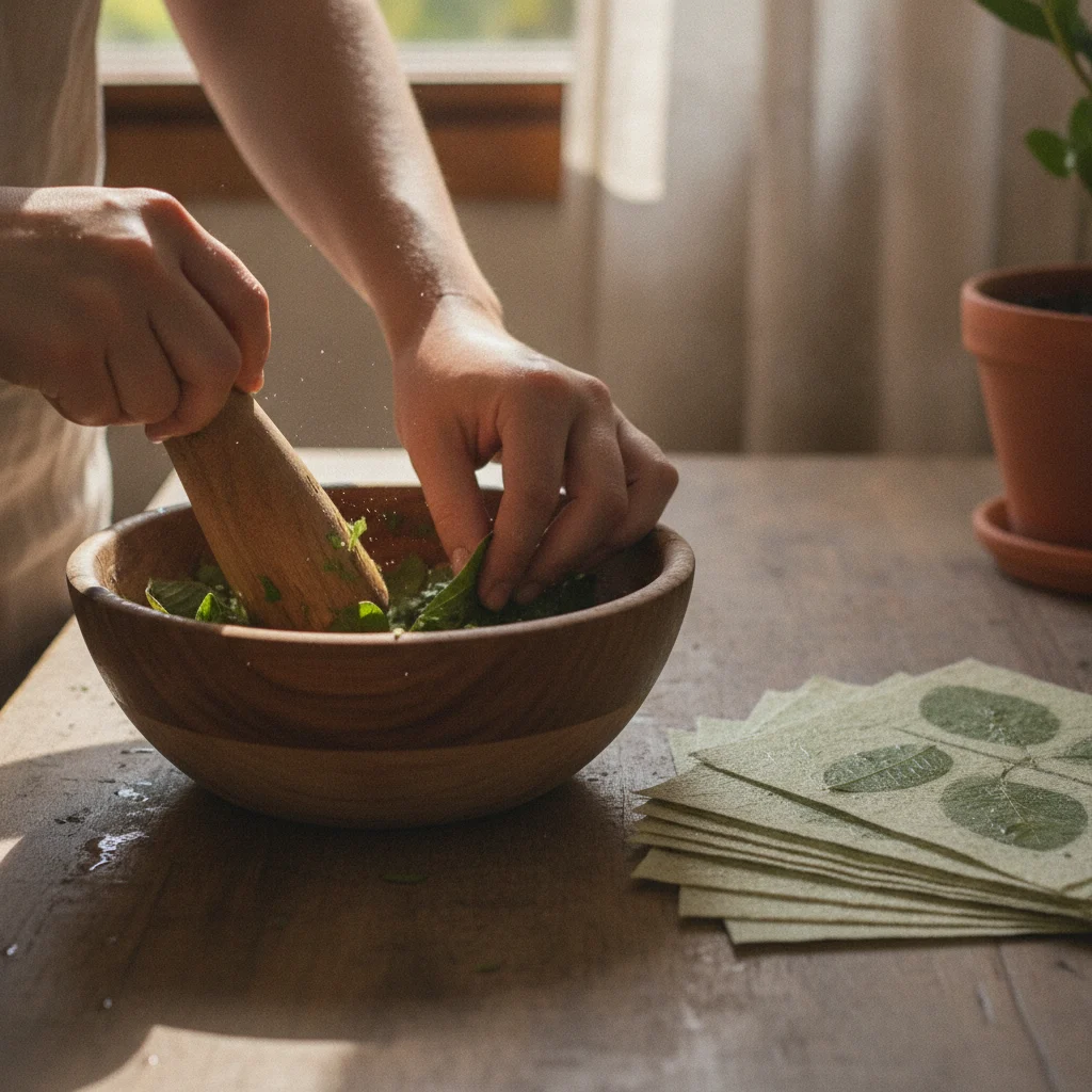 Handmade botanical paper supplies