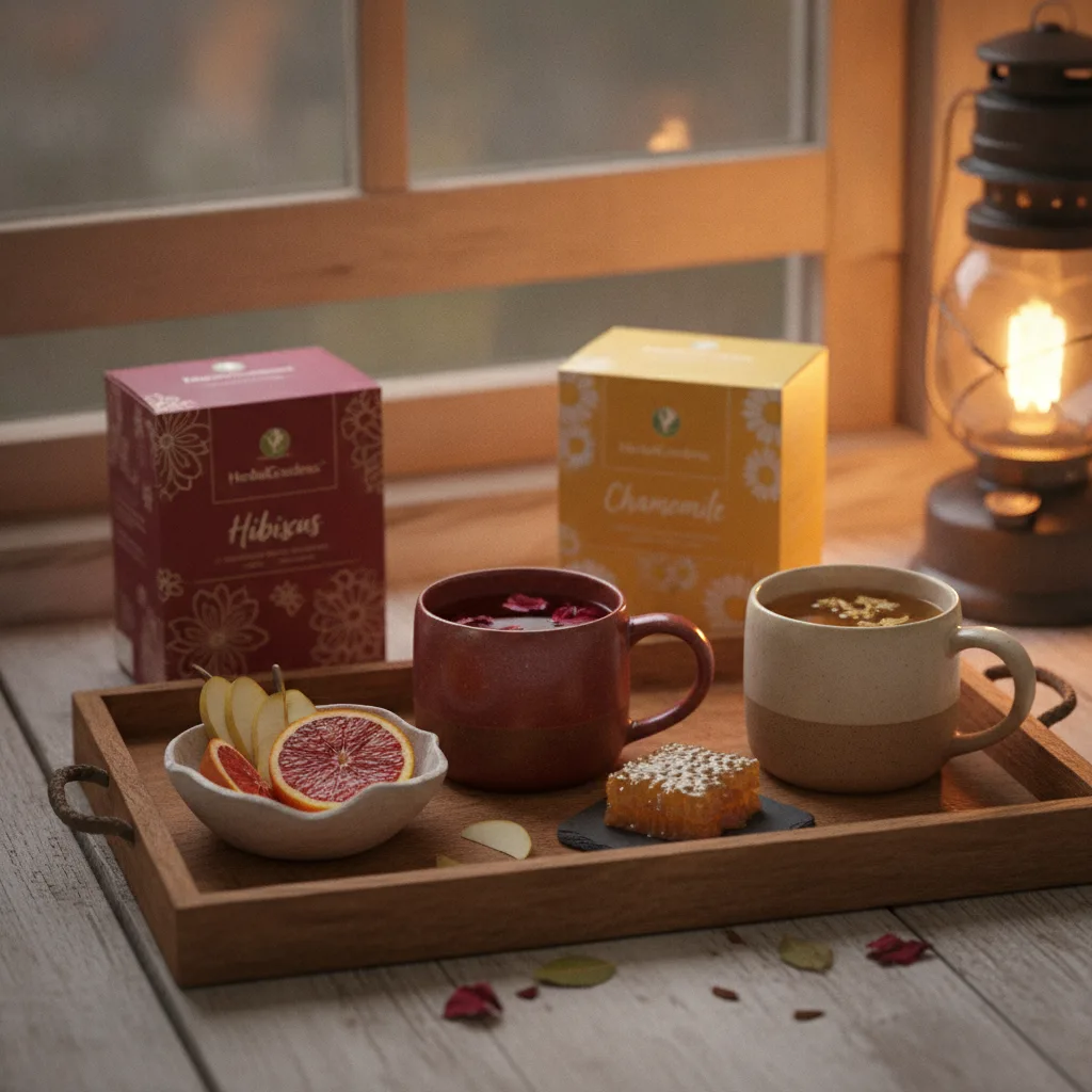 Hibiscus and Chamomile Brewing