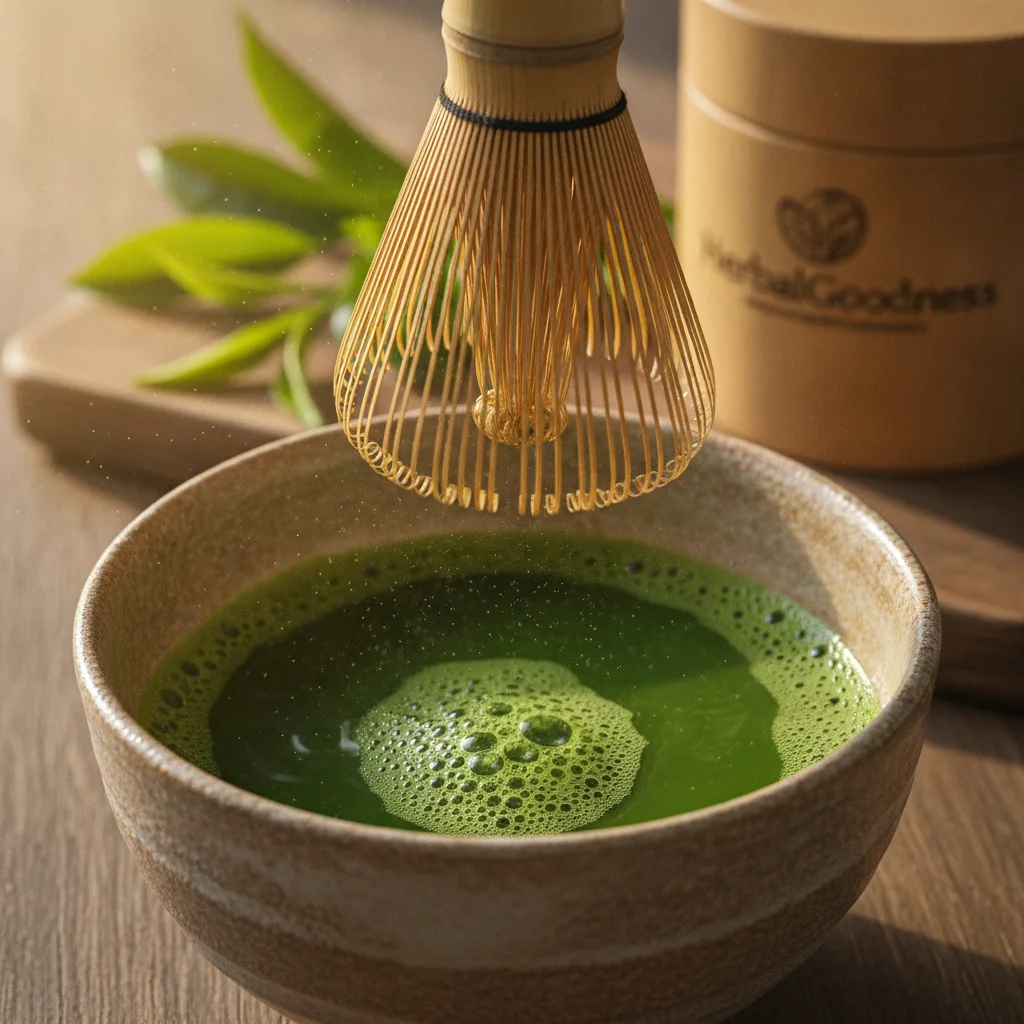 Matcha and moringa powders side by side
